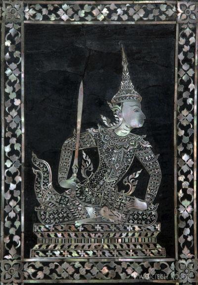 Obrazy na stopach Leżącego Buddy w Wat Po