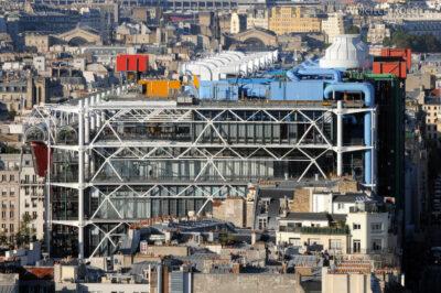 Por23295-Paryż - Notre-Dame - wid na Centre Pompidou